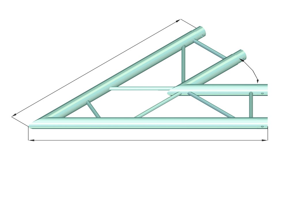 ALUTRUSS DECOLOCK DQ2-SPAC19H 2-Weg Ecke 45° sw