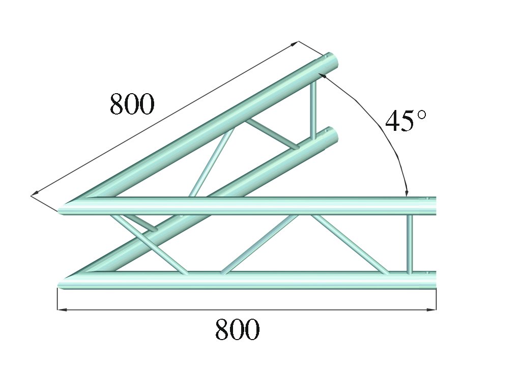 ALUTRUSS DECOLOCK DQ2-SPAC19V 2-Weg Ecke 45° sw