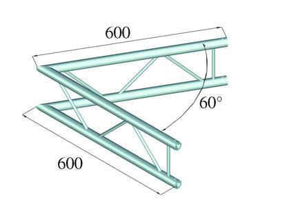 ALUTRUSS DECOLOCK DQ2-SPAC20V 2-Weg Ecke 60° sw