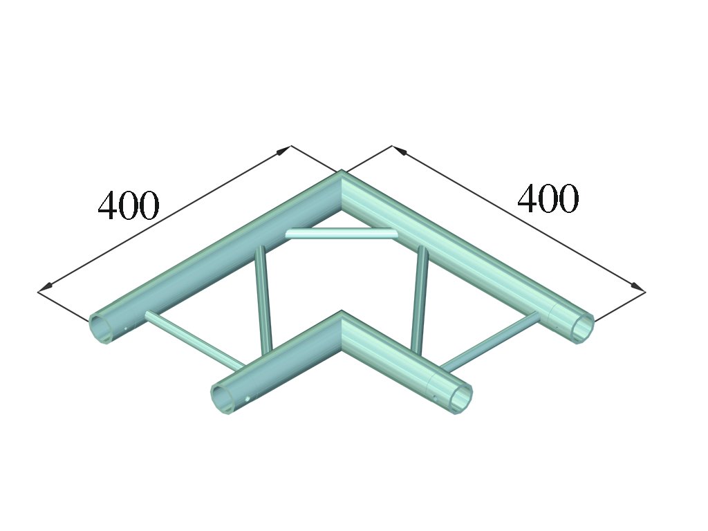 ALUTRUSS DECOLOCK DQ2-SPAC21H 2-Weg Ecke 90° sw