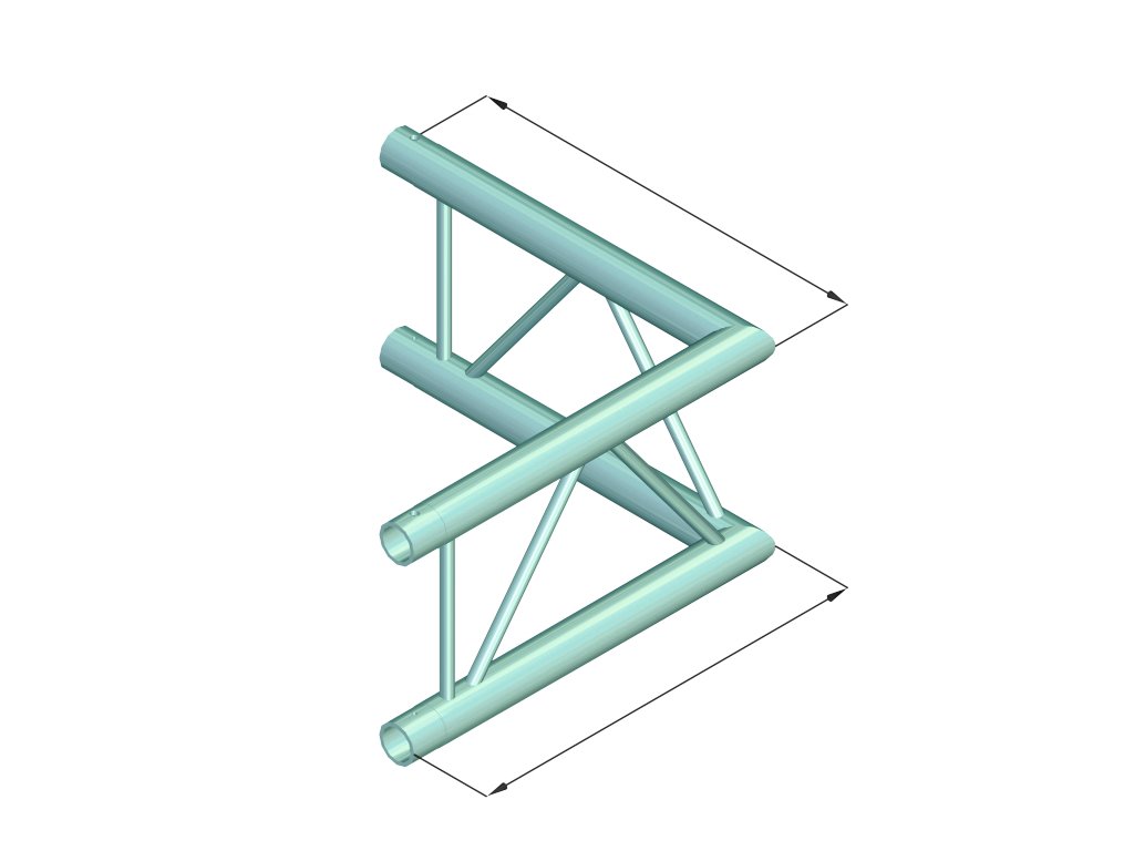 ALUTRUSS DECOLOCK DQ2-SPAC21V 2-Weg Ecke 90° sw