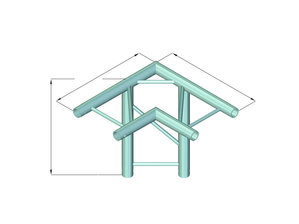 ALUTRUSS DECOLOCK DQ2-SPAL31H 3-Weg Ecke 90° sw