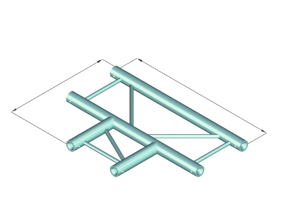 ALUTRUSS DECOLOCK DQ2-SPAT35H 3-Weg T-Stück 90° sw