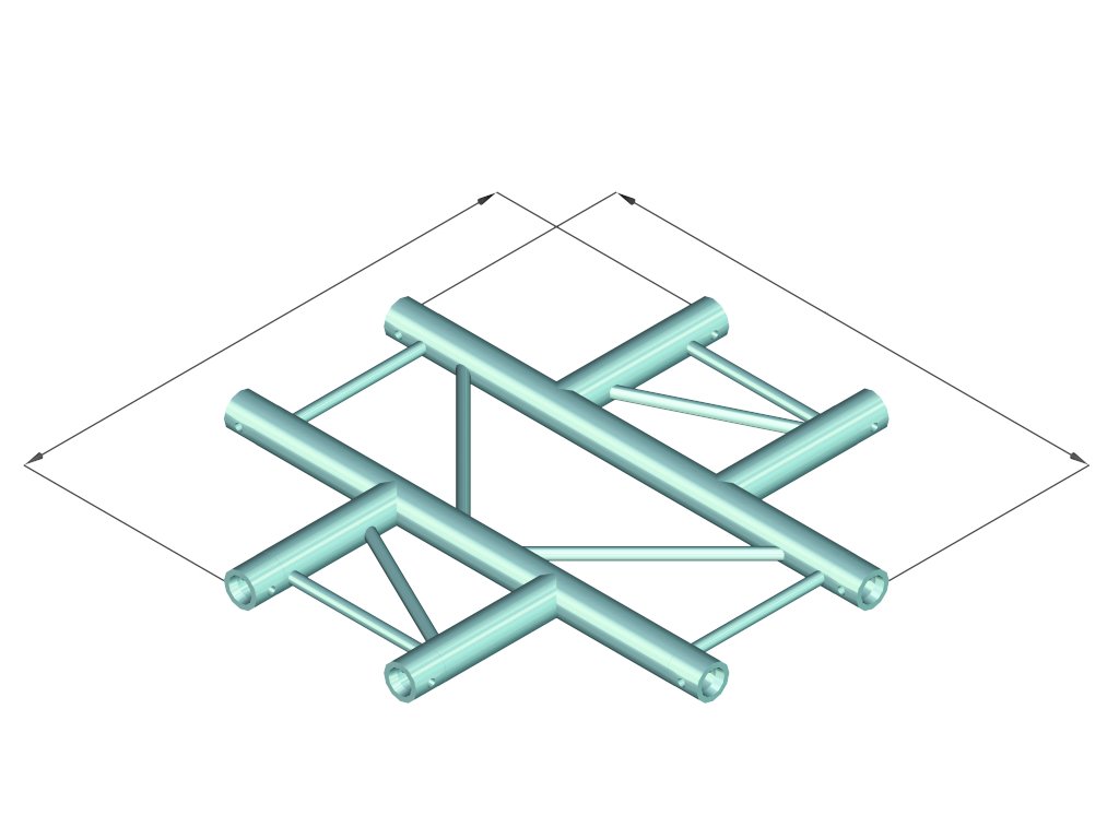 ALUTRUSS DECOLOCK DQ2-SPAC41H 4-Weg Kreuz sw