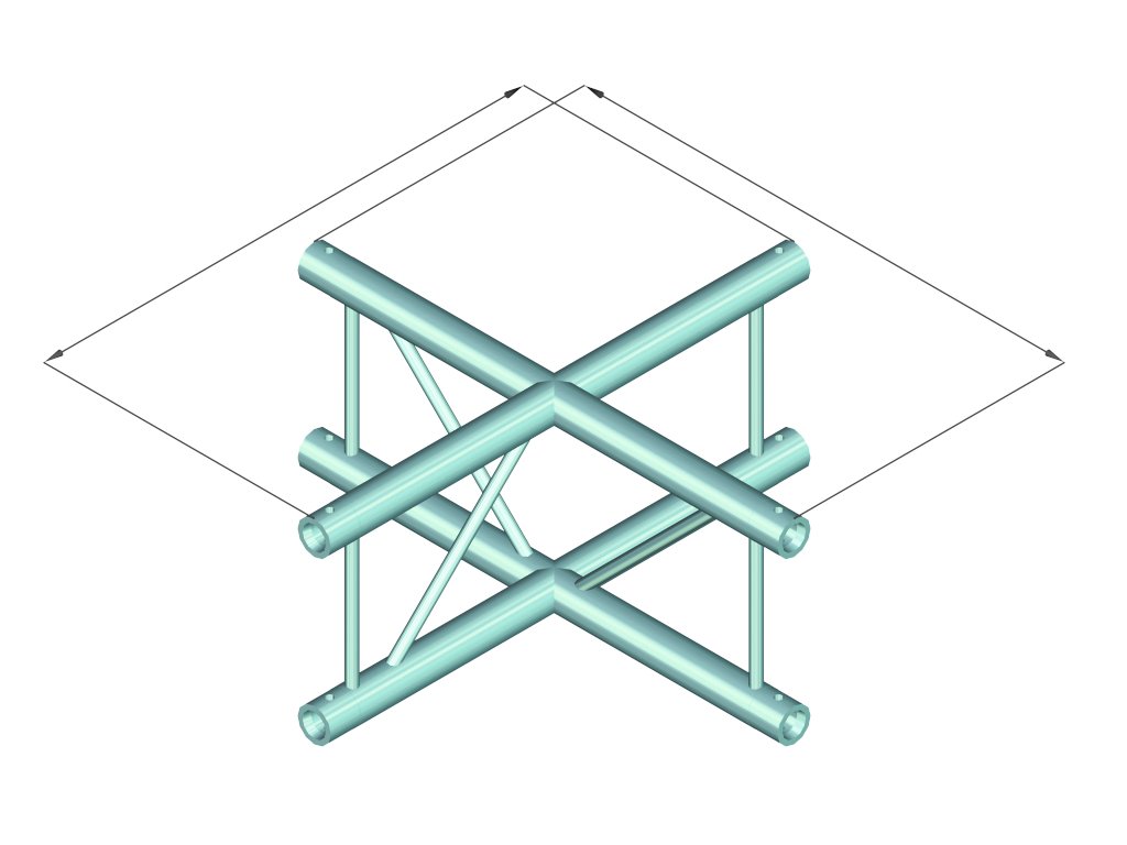 ALUTRUSS DECOLOCK DQ2-SPAC41V 4-Weg Kreuz sw