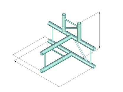 ALUTRUSS DECOLOCK DQ2-SPAT42V 4-Weg T-Stück sw