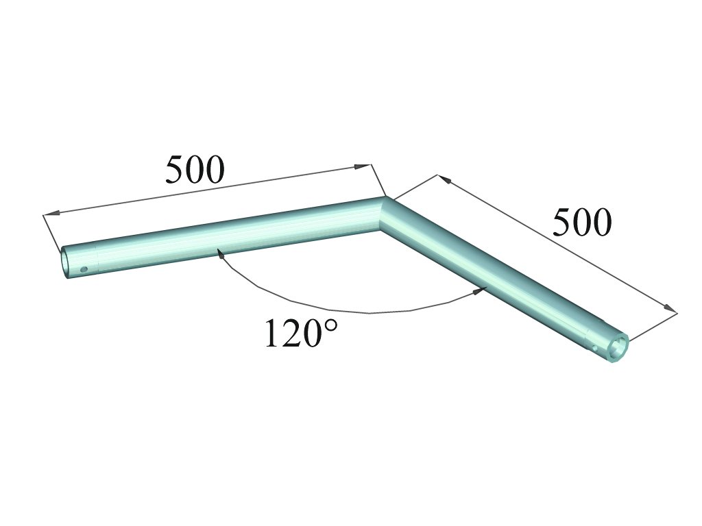 ALUTRUSS DECOLOCK DQ1-SC22 2-Weg-Ecke 120° sw