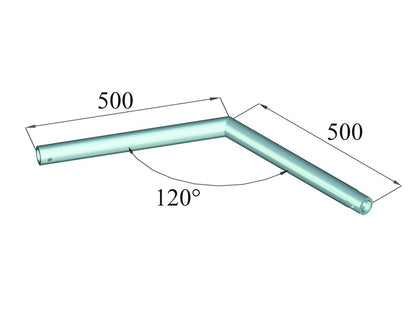 ALUTRUSS DECOLOCK DQ1-SC22 2-Weg-Ecke 120° sw