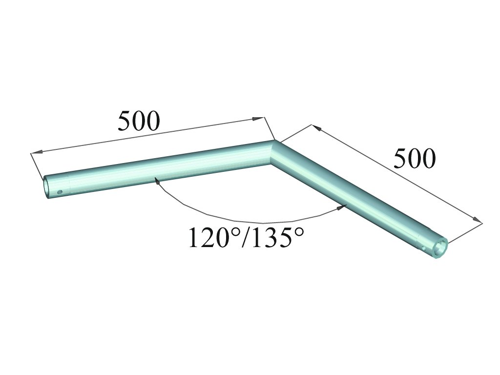 ALUTRUSS DECOLOCK DQ1-SC23 2-Weg-Ecke 135° sw