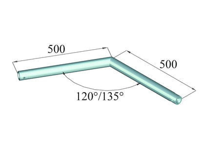 ALUTRUSS DECOLOCK DQ1-SC23 2-Weg-Ecke 135° sw