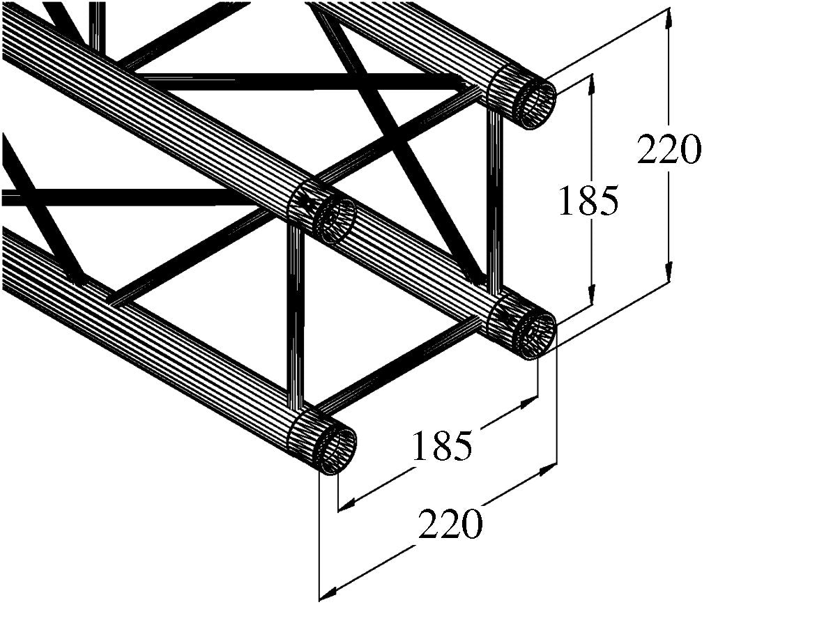 ALUTRUSS DECOLOCK DQ4-S200 4-Punkt-Traverse sw