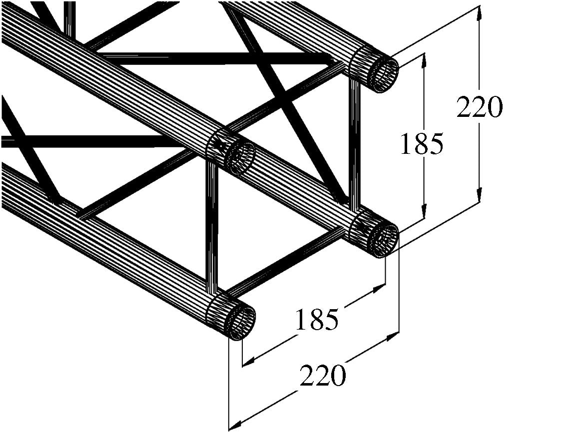 ALUTRUSS DECOLOCK DQ4-S250 4-Punkt-Traverse sw