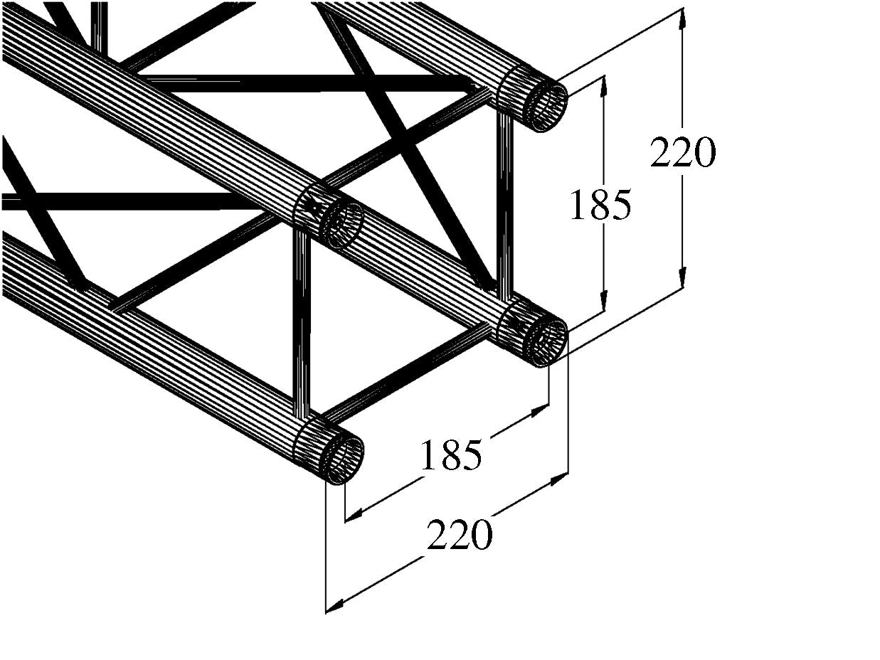 ALUTRUSS DECOLOCK DQ4-S1500 4-Punkt-Traverse sw