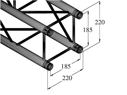 ALUTRUSS DECOLOCK DQ4-S2500 4-Punkt-Traverse sw