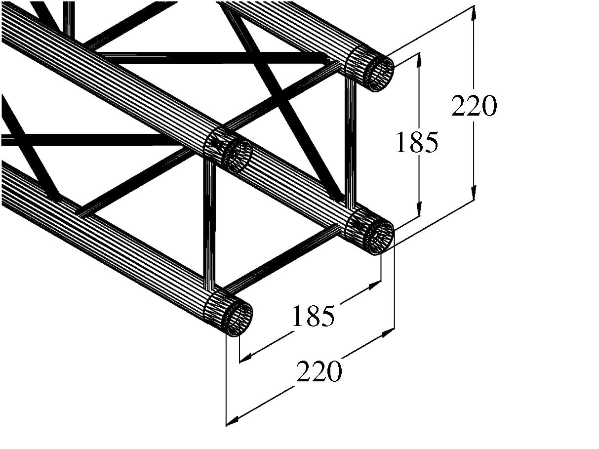 ALUTRUSS DECOLOCK DQ4-S3000 4-Punkt-Traverse sw