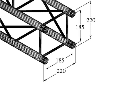 ALUTRUSS DECOLOCK DQ4-S4000 4-Punkt-Traverse sw