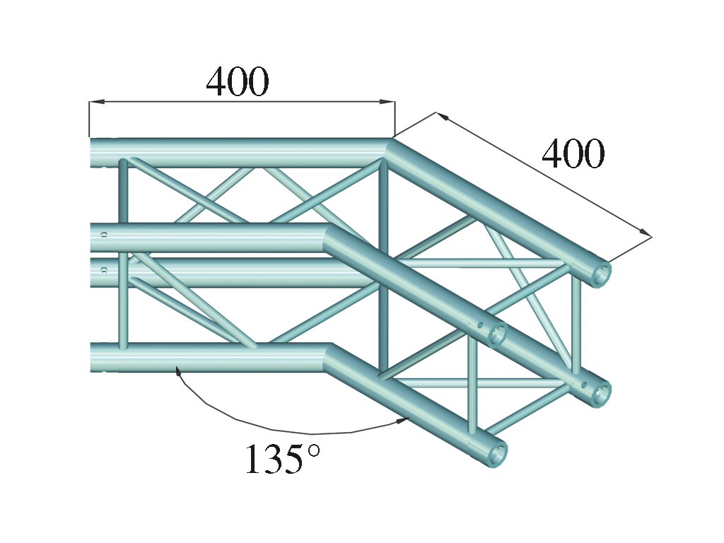 ALUTRUSS DECOLOCK DQ4-SPAC23 2-Weg Ecke 135° sw