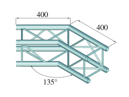 ALUTRUSS DECOLOCK DQ4-SPAC23 2-Weg Ecke 135° sw