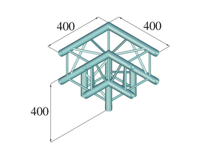 ALUTRUSS DECOLOCK DQ4-SPAL30 3-Weg Ecke 90° sw