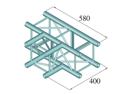 ALUTRUSS DECOLOCK DQ4-SPAT35 3-Weg T-Stück 90° sw