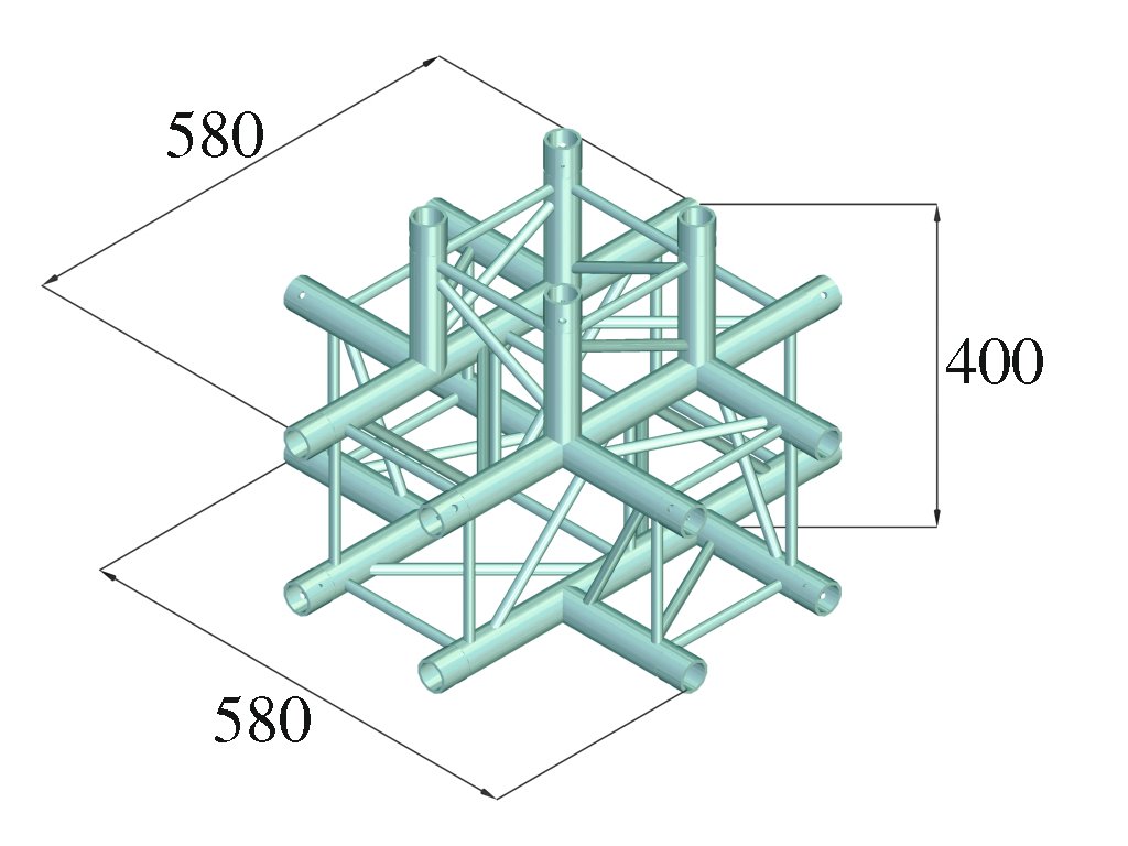 ALUTRUSS DECOLOCK DQ4-SPAT51 5-Weg Ecke sw