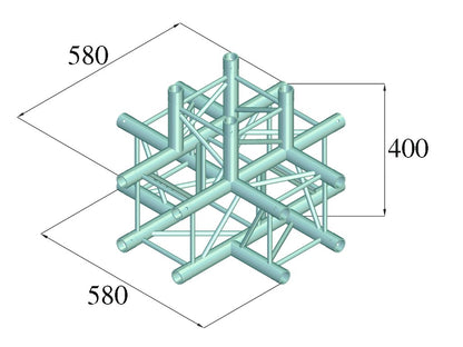 ALUTRUSS DECOLOCK DQ4-SPAT51 5-Weg Ecke sw