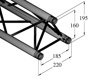 ALUTRUSS DECOLOCK DQ3-S200 3-Punkt-Traverse sw