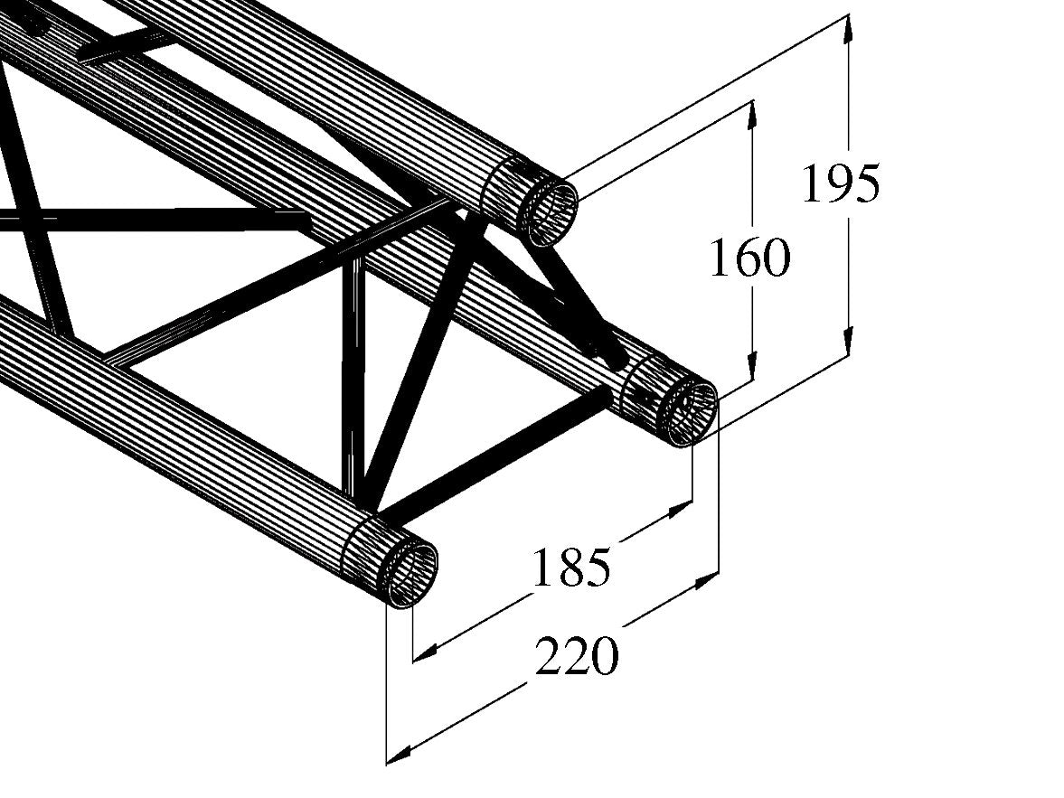 ALUTRUSS DECOLOCK DQ3-S1500 3-Punkt-Traverse sw