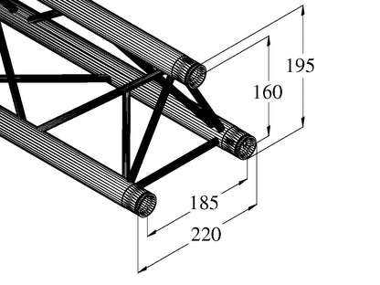 ALUTRUSS DECOLOCK DQ3-S1500 3-Punkt-Traverse sw