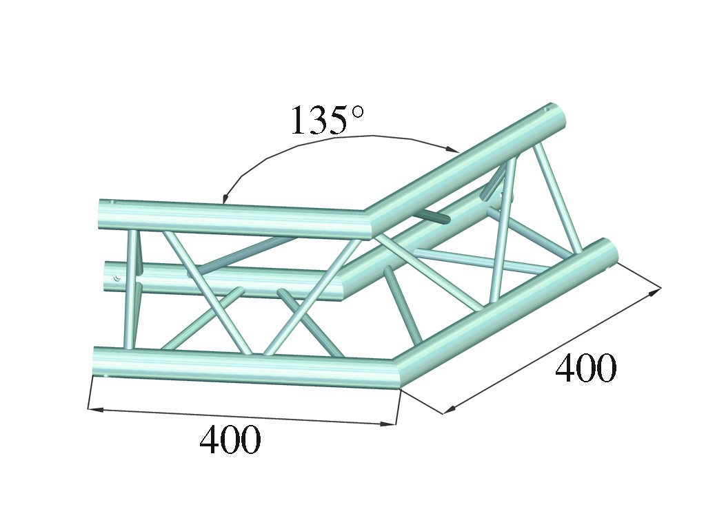 ALUTRUSS DECOLOCK DQ3-SPAC23 2-Weg Ecke 135° sw