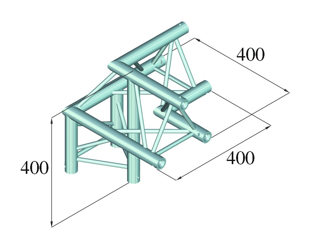 ALUTRUSS DECOLOCK DQ3-SPAL31 3-Weg Ecke 90° sw