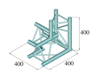 ALUTRUSS DECOLOCK DQ3-SPAL33 3-Weg Ecke 90° sw