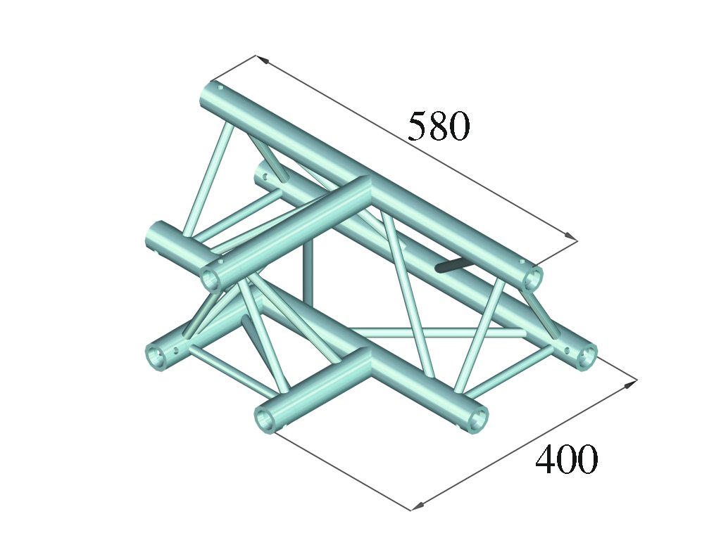 ALUTRUSS DECOLOCK DQ3-SPAT36 3-Weg T-Stück 90° sw