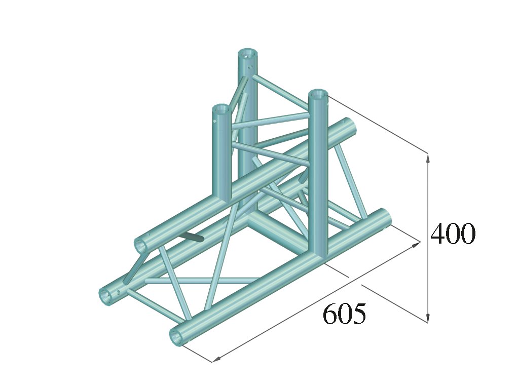 ALUTRUSS DECOLOCK DQ3-SPAT37 3-Weg T-Stück 90° sw