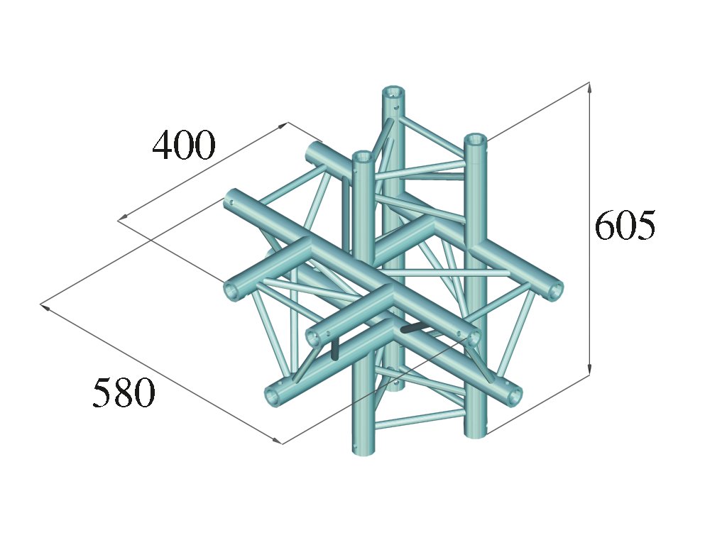 ALUTRUSS DECOLOCK DQ3-SPAT51 5-Weg Ecke \/ sw