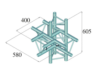 ALUTRUSS DECOLOCK DQ3-SPAT51 5-Weg Ecke \/ sw