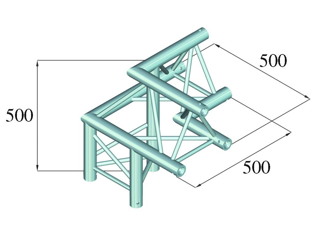 ALUTRUSS TRILOCK 6082AL-32 3-Weg-Ecke /\ links