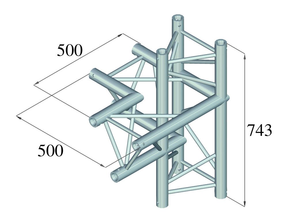 ALUTRUSS TRILOCK 6082AC-44 4-Weg-Stück \/ links