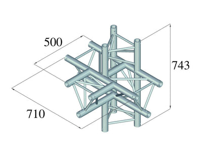 ALUTRUSS TRILOCK 6082AT-51 5-Weg-Stück \/