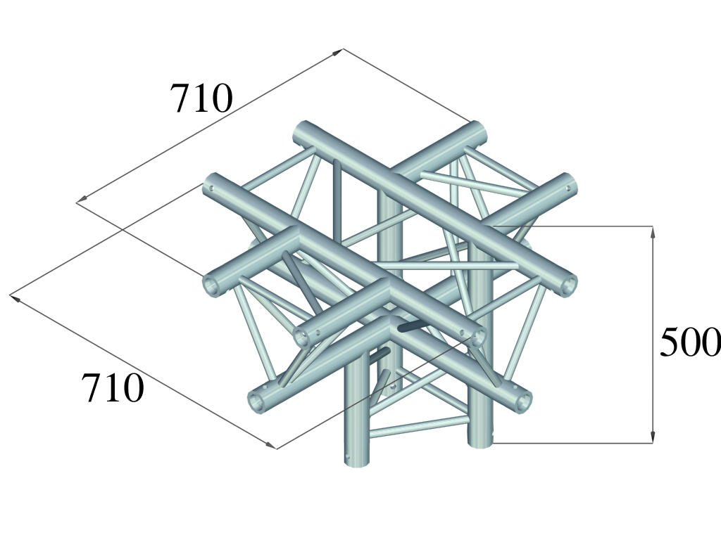 ALUTRUSS TRILOCK 6082AC-53 5-Weg-Stück \/