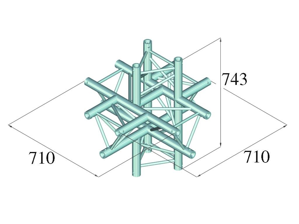 ALUTRUSS TRILOCK 6082AC-61 6-Weg-Stück