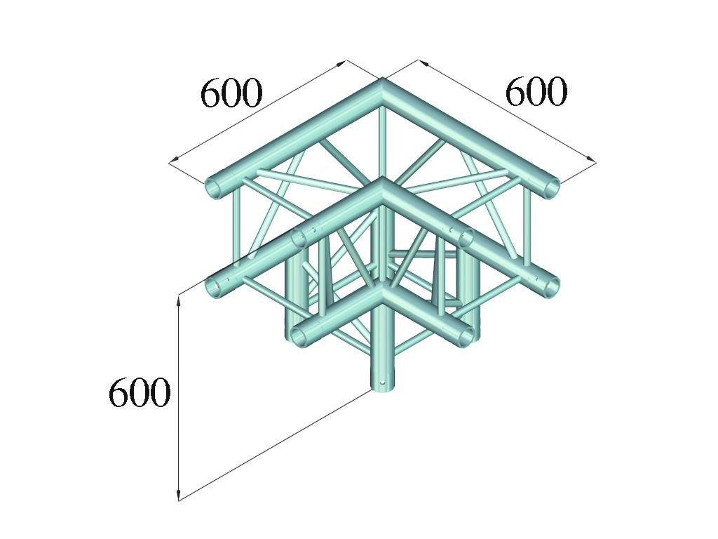 ALUTRUSS QUADLOCK TQ390-QQL30 3-Weg-Ecke 90°