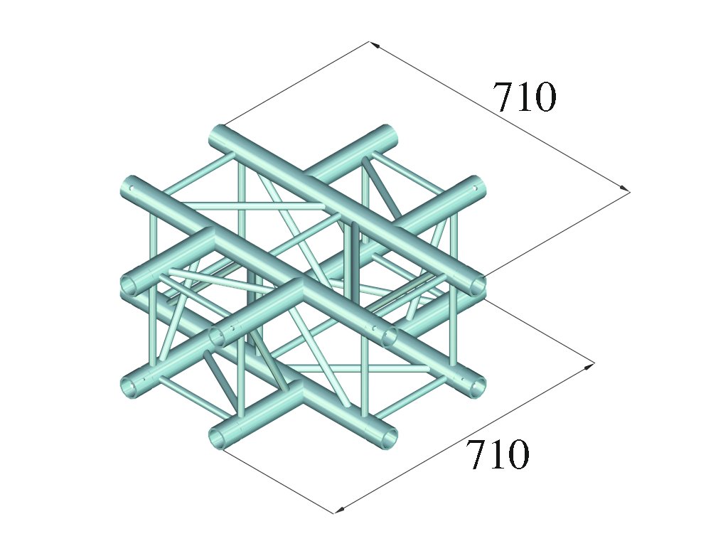 ALUTRUSS QUADLOCK ROAD S6082C-41 4-Wege-Kreuzstück