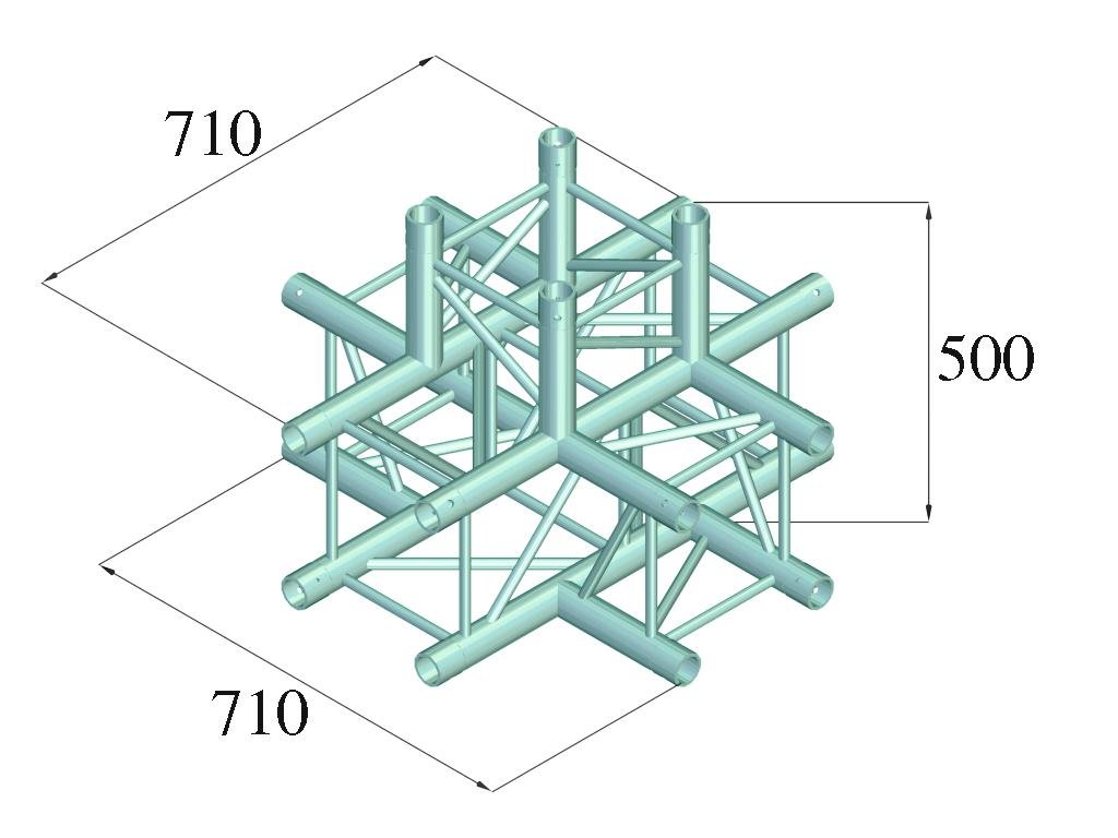 ALUTRUSS QUADLOCK 6082C-51 5-Wege-Kreuzstück