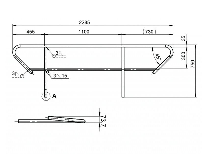 ALUTRUSS BE-1TG Geländer für BE-1T