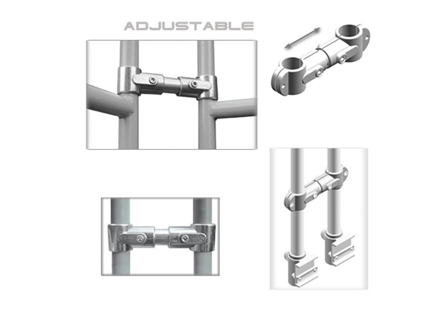 GUIL TMQ-02/440 Bühnengeländer 188cm Aluminiumversion