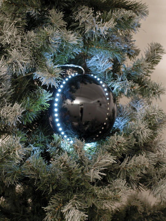 EUROPALMS LED Snowball 8cm schwarz 5x